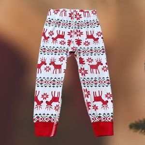 Hanna Andersson Holiday Reindeer Fair Isle Print Pajama Bottoms